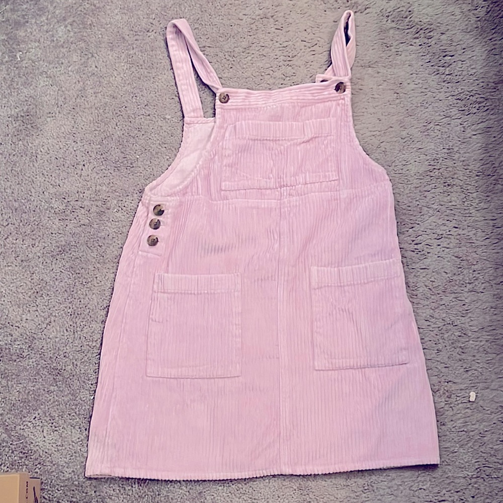 Lilac colored overalls